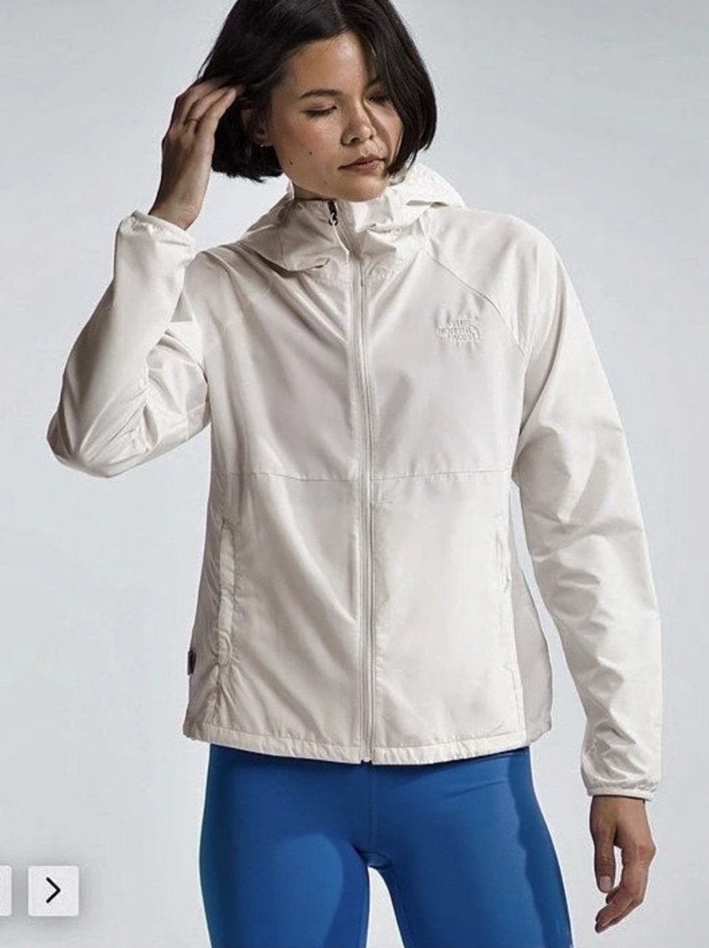 The North Face Women'Small Flyweight Hoodie 2.0 White Windbreaker Small